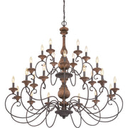 Quoizel ABN5024RK Auburn 24 Light Chandelier, Rustic Black Alternate Image 3.jpg