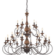 Quoizel ABN5024RK Auburn 24 Light Chandelier, Rustic Black Alternate Image 4.jpg