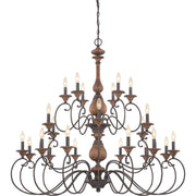 Quoizel ABN5024RK Auburn 24 Light Chandelier, Rustic Black Main Image.jpg