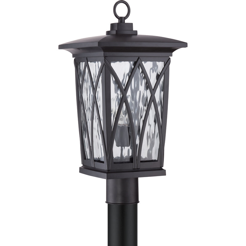 Quoizel GVR9010K Grover One Light Outdoor Post Mount, Mystic Black Alternate Image.jpg