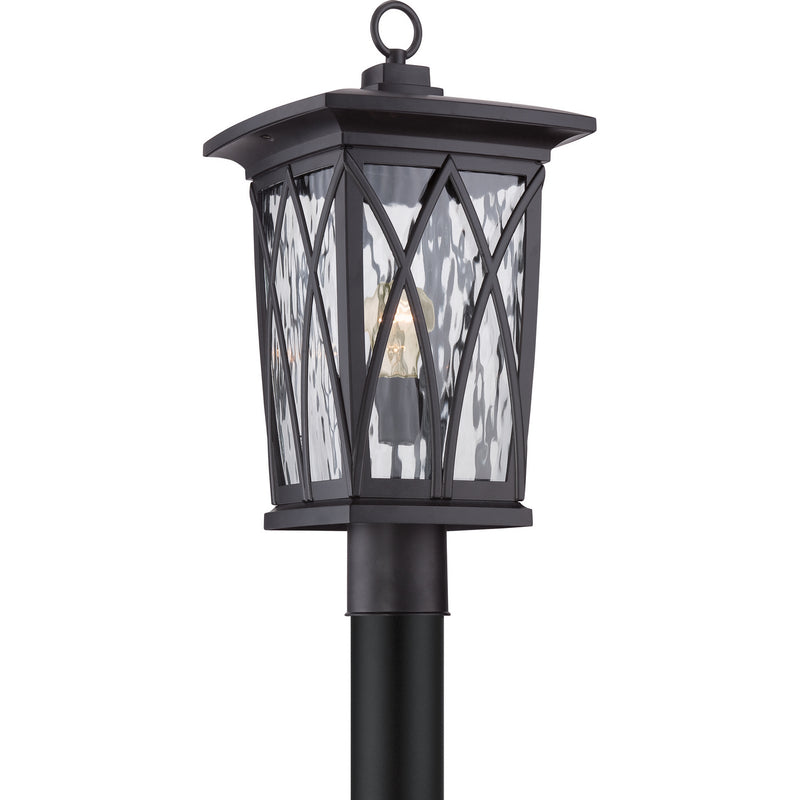 Quoizel GVR9010K Grover One Light Outdoor Post Mount, Mystic Black Alternate Image 2.jpg
