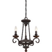 Quoizel NBE5303RK Noble Three Light Chandelier, Rustic Black Main Image.jpg