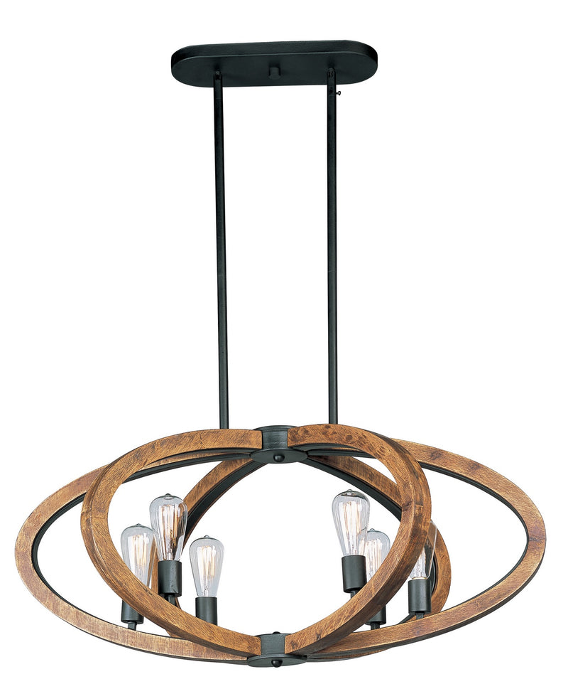 Maxim 20915APAR Bodega Bay Six Light Pendant, Anthracite Main Image.jpg