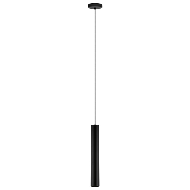 EGLO 62547A Tortoreto 1x10W LED GU10 Single Tube Pendant w/ Matte Black Finish Main Image.jpg