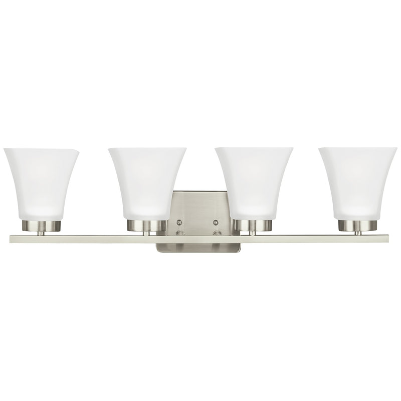 Generation Lighting 4411604-962 Bayfield Four Light Wall / Bath, Brushed Nickel Main Image.jpg