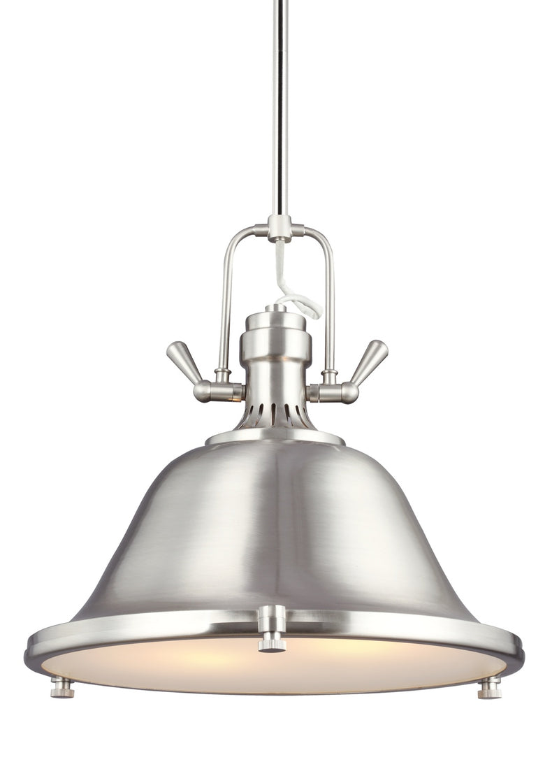 Generation Lighting 6514402-962 Stone Street Two Light Pendant, Brushed Nickel Main Image.jpg