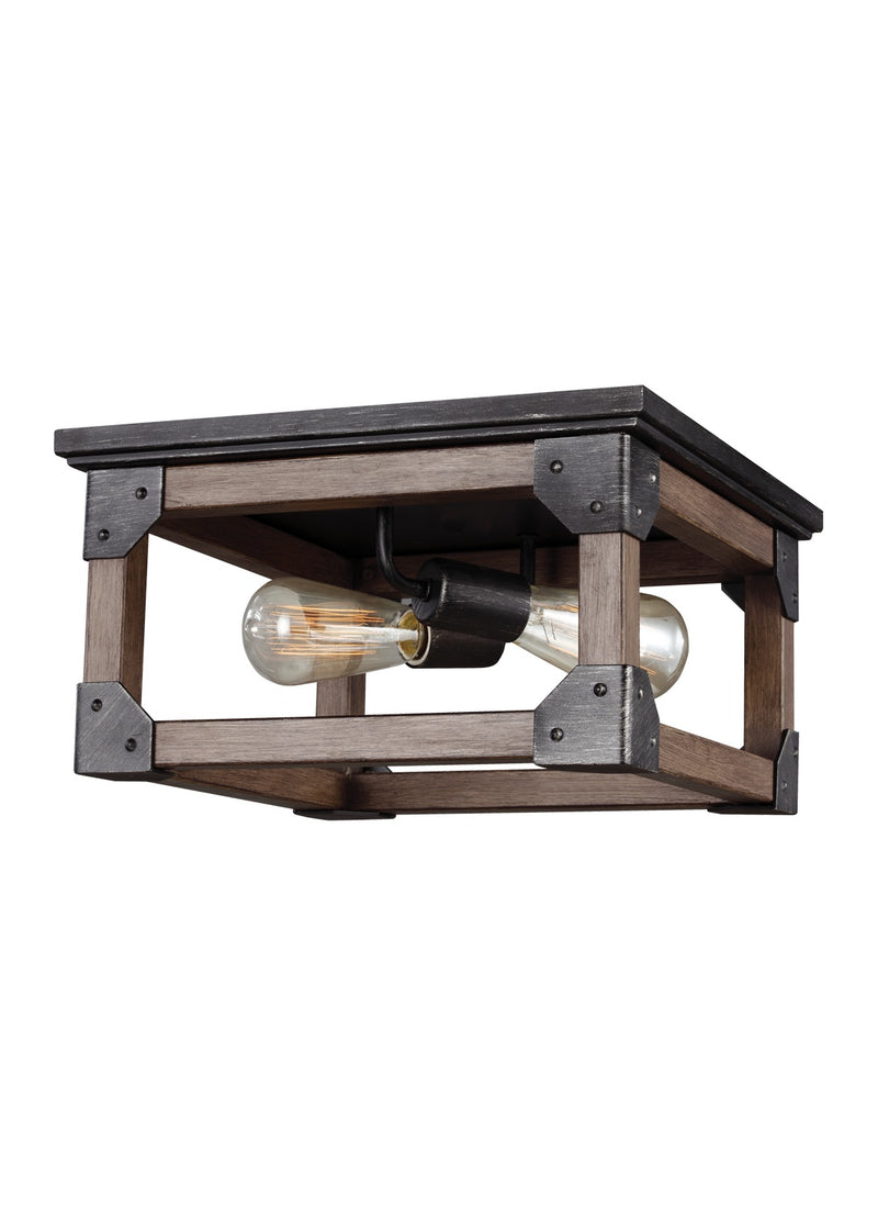 Generation Lighting 7513302-846 Dunning Two Light Flush Mount, Stardust Main Image.jpg