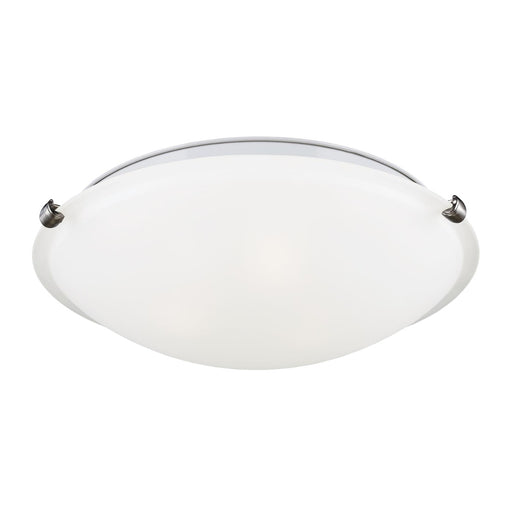 Generation Lighting 7543503-962 Clip Ceiling Flush Mount Three Light Flush Mount, Brushed Nickel Main Image.jpg