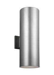 Visual Comfort Studio 8313902-753 Outdoor Cylinders Two Light Outdoor Wall Lantern, Painted Brushed Nickel Main Image.jpg