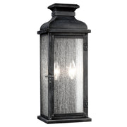 Visual Comfort Studio OL11101DWZ Pediment Two Light Lantern, Dark Weathered Zinc Main Image.jpg