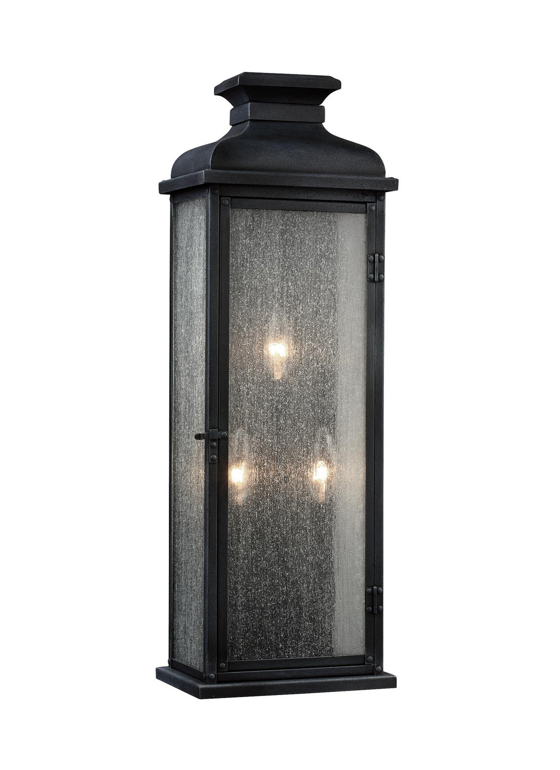 Visual Comfort Studio OL11102DWZ Pediment Three Light Lantern, Dark Weathered Zinc Main Image.jpg