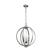 Visual Comfort Studio F3060/3PN Corinne Three Light Pendant, Polished Nickel Main Image.jpg