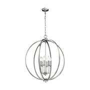 Visual Comfort Studio F3061/6PN Corinne Six Light Pendant, Polished Nickel Main Image.jpg