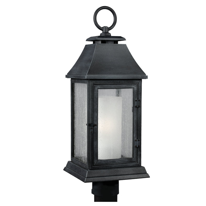 Visual Comfort Studio OL10608DWZ Shepherd One Light Post Lantern, Dark Weathered Zinc Main Image.jpg