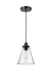 Visual Comfort Studio P1347PAGB/DWZ Baskin One Light Pendant, Painted Aged Brass / Dark Weathered Zinc Main Image.jpg