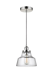Visual Comfort Studio P1348PN Baskin One Light Pendant, Polished Nickel Main Image.jpg
