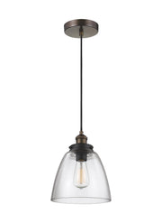 Visual Comfort Studio P1349PAGB/DWZ Baskin One Light Pendant, Painted Aged Brass / Dark Weathered Zinc Main Image.jpg