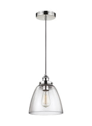 Visual Comfort Studio P1349PN Baskin One Light Pendant, Polished Nickel Main Image.jpg