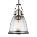 Generation Lighting P1354SN Hobson One Light Pendant, Satin Nickel Main Image.jpg