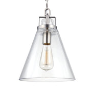 Visual Comfort Studio P1370SN Frontage One Light Pendant, Satin Nickel Main Image.jpg