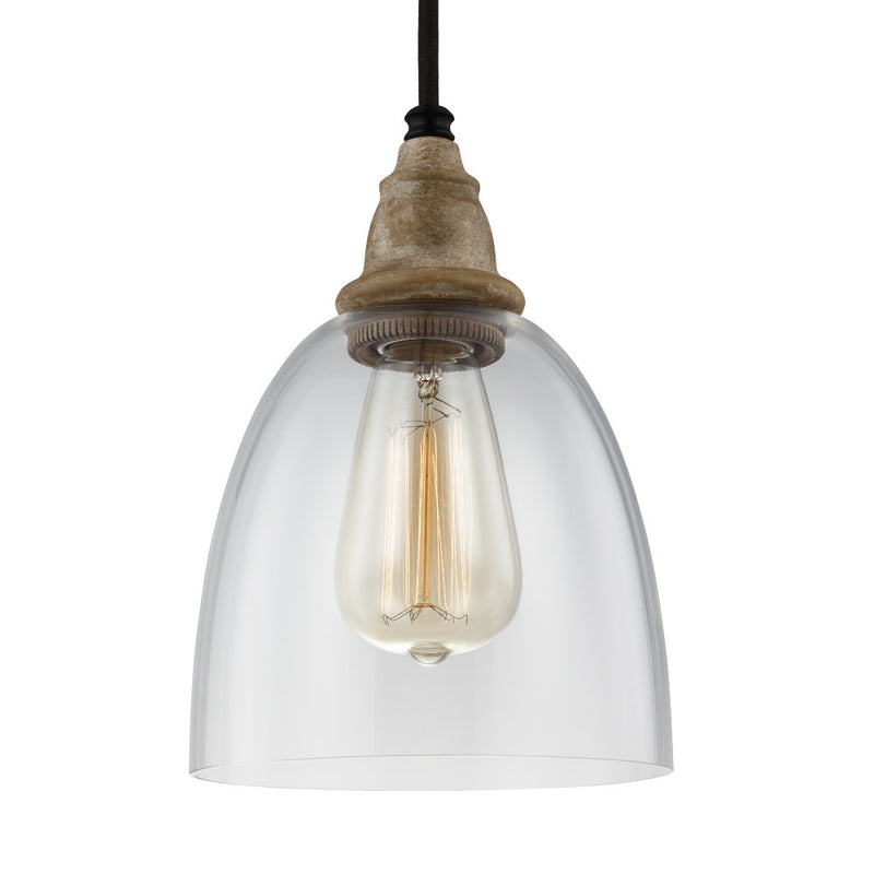 Generation Lighting P1394DFW/DWZ Matrimonio One Light Pendant, Driftwood / Dark Weathered Zinc Main Image.jpg