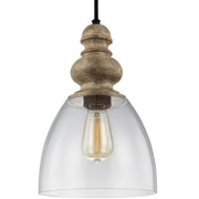 Generation Lighting P1395DFW/DWZ Matrimonio One Light Pendant, Driftwood / Dark Weathered Zinc Main Image.jpg