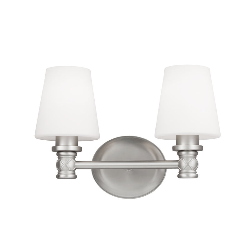 Visual Comfort Studio VS22102SN Xavierre Two Light Vanity, Satin Nickel Main Image.jpg
