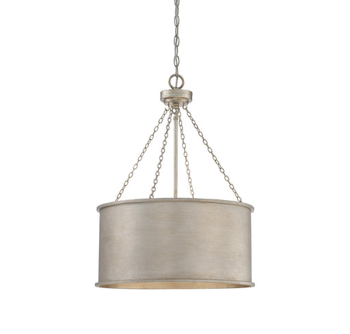 Savoy House 7-487-4-53 Four Light Pendant, Silver Patina