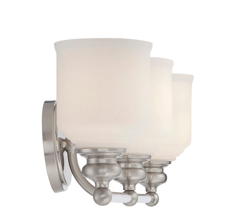 Savoy House 8-6836-3-SN Three Light Bath Bar, Satin Nickel (3)