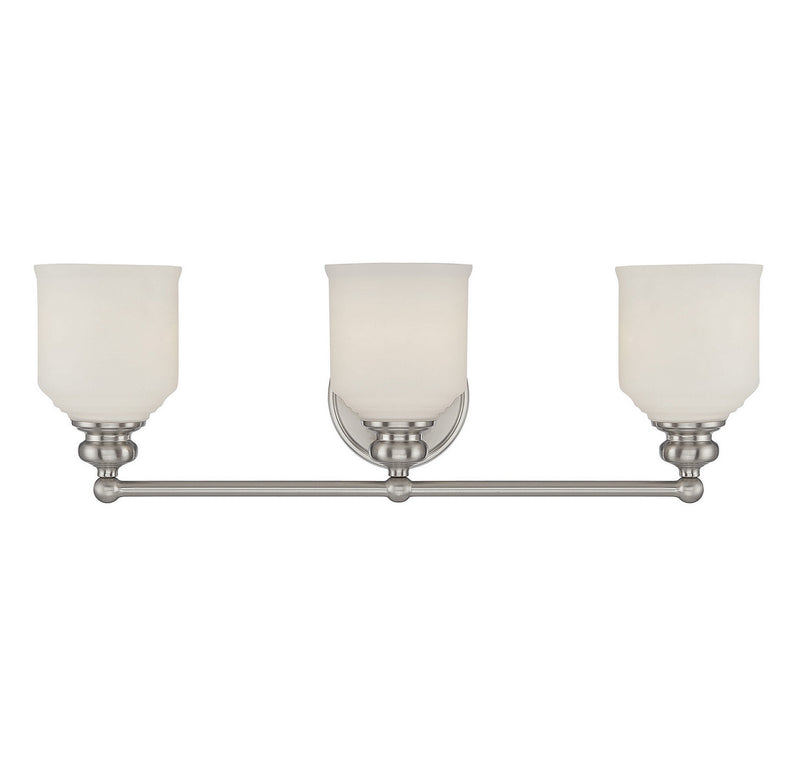 Savoy House 8-6836-3-SN Three Light Bath Bar, Satin Nickel