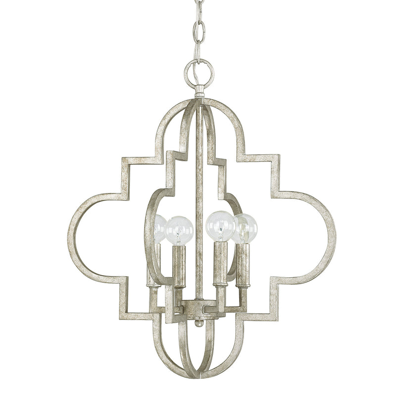 Capital Lighting 4541AS Ellis Four Light Pendant, Antique Silver Main Image.jpg