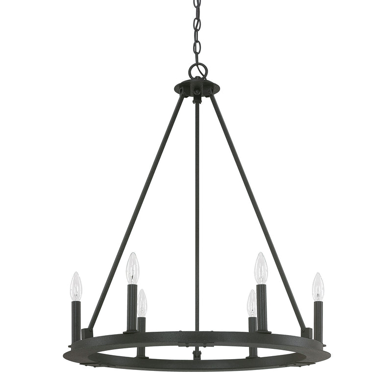 Capital Lighting 4916BI-000 Pearson Six Light Chandelier, Black Iron Main Image.jpg