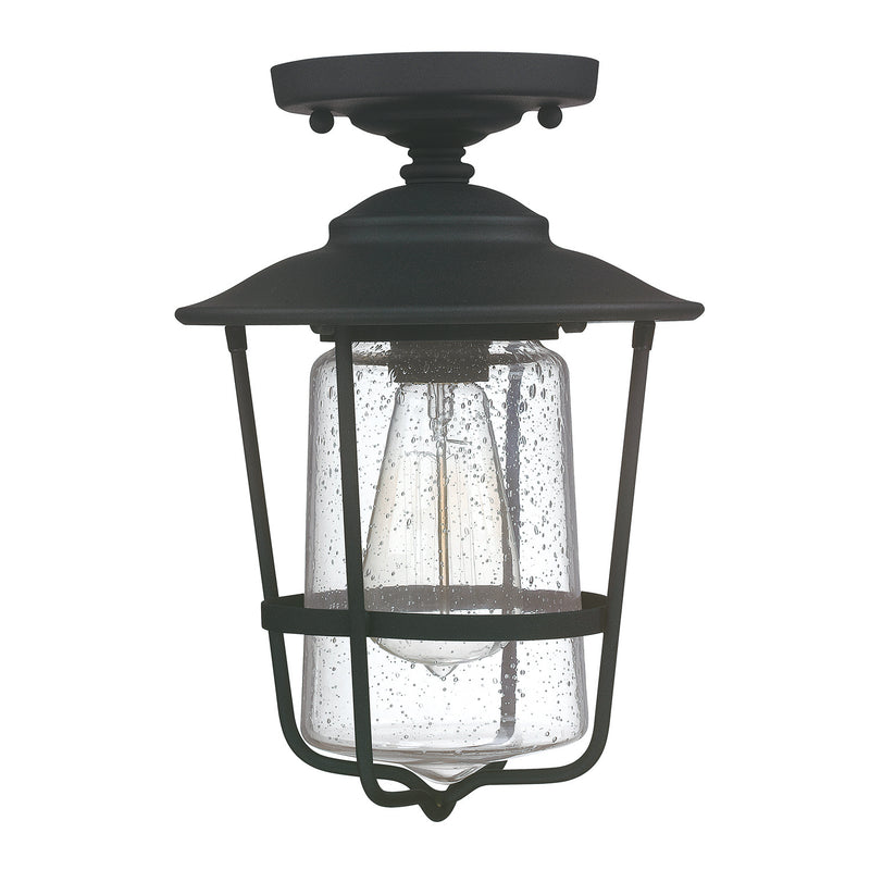 Capital Lighting 9607BK Creekside One Light Outdoor Flush Mount, Black Main Image.jpg