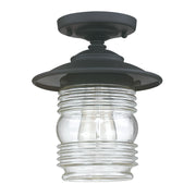 Capital Lighting 9677BK Creekside One Light Outdoor Flush Mount, Black Main Image.jpg