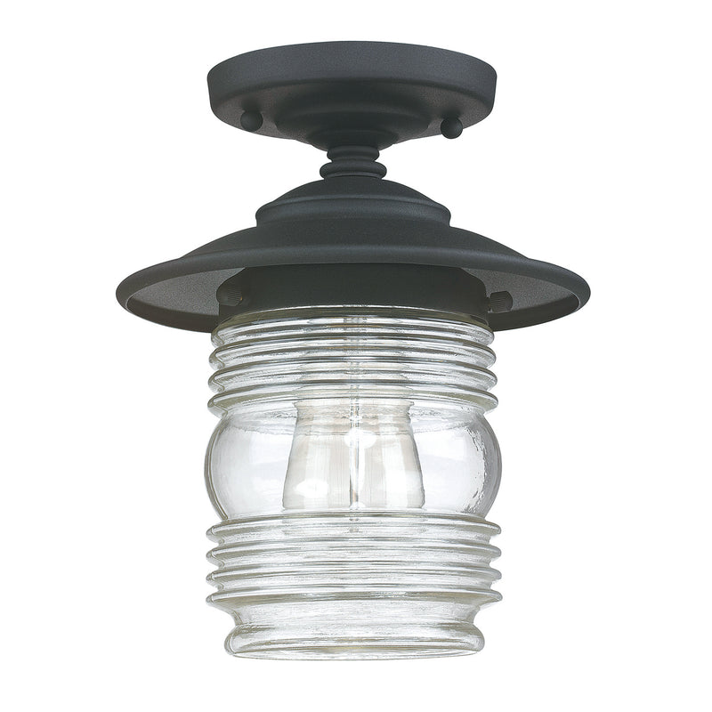 Capital Lighting 9677BK Creekside One Light Outdoor Flush Mount, Black Main Image.jpg