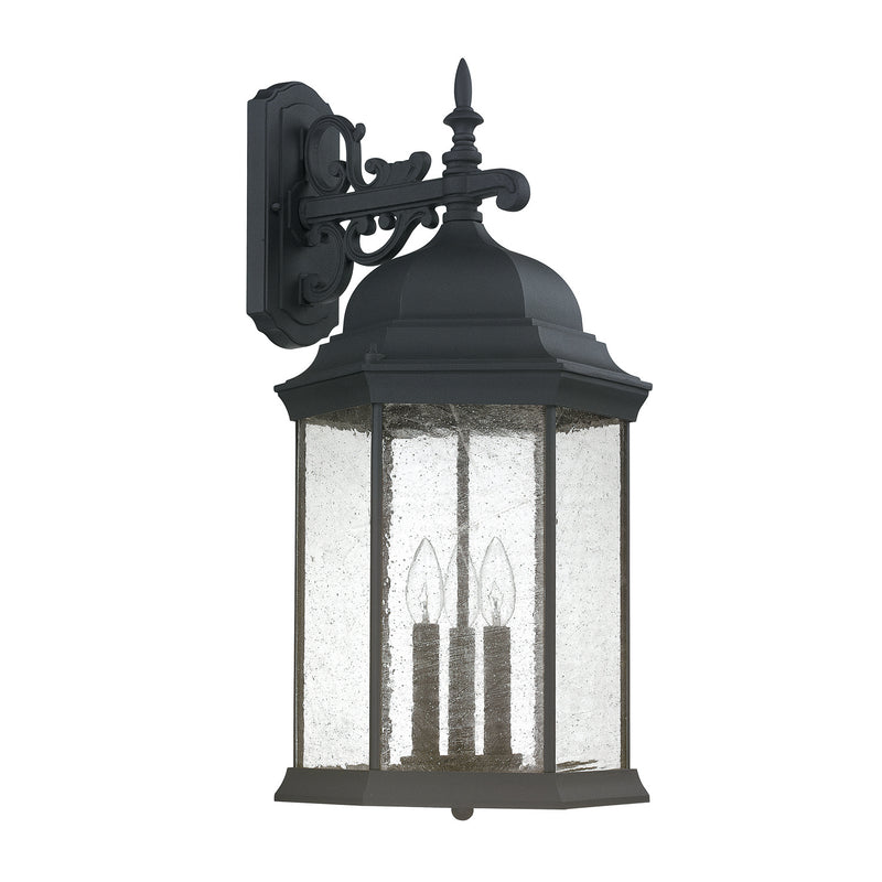 Capital Lighting 9838BK Main Street Three Light Outdoor Wall Lantern, Black Main Image.jpg