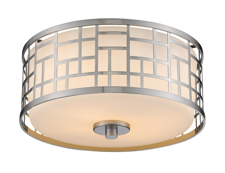 Z-Lite 330F12-BN Elea Two Light Flush Mount, Brushed Nickel Main Image.jpg