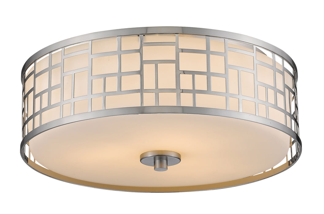 Z-Lite 330F16-BN Elea Three Light Flush Mount, Brushed Nickel Main Image.jpg