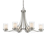 Z-Lite 426-6-BN Willow Six Light Chandelier, Brushed Nickel Main Image.jpg