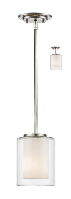 Z-Lite 426MP-BN Willow One Light Mini Pendant, Brushed Nickel Main Image.jpg