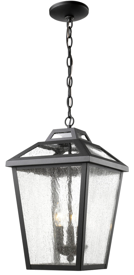 Z-Lite 539CHB-BK Bayland Three Light Outdoor Chain Mount Ceiling Fixture, Black Main Image.jpg