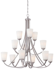 Minka-Lavery 4968-84 Overland Park 12 Light Chandelier, Brushed Nickel Main Image.jpg