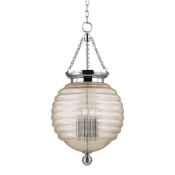 Hudson Valley 3214-PN Coolidge Four Light Pendant, Polished Nickel Main Image.jpg