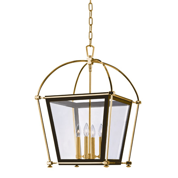 Hudson Valley 3618-AGB Hollis Four Light Pendant, Aged Brass Main Image.jpg