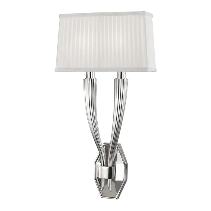 Hudson Valley 3862-PN Erie Two Light Wall Sconce, Polished Nickel Main Image.jpg