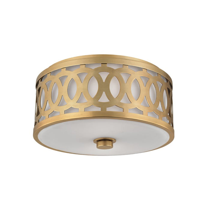 Hudson Valley 4314-AGB Genesee Two Light Flush Mount, Aged Brass Main Image.jpg