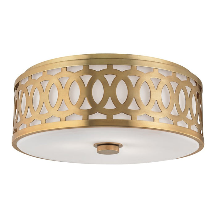 Hudson Valley 4317-AGB Genesee Three Light Flush Mount, Aged Brass Main Image.jpg