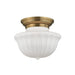 Hudson Valley 5012F-AGB Dutchess One Light Flush Mount, Aged Brass Main Image.jpg