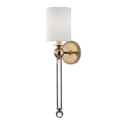 Hudson Valley 6031-AGB Gordon One Light Wall Sconce, Aged Brass Main Image.jpg