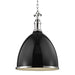 Hudson Valley 7718-BPN Viceroy One Light Pendant, Black/Polished Nickel Main Image.jpg